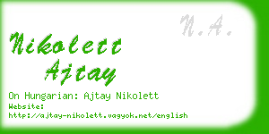 nikolett ajtay business card